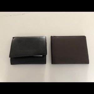 NWT two men’s wallets - black and brown